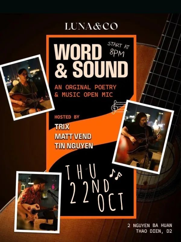 Word & Sound open mic poster dated October 22