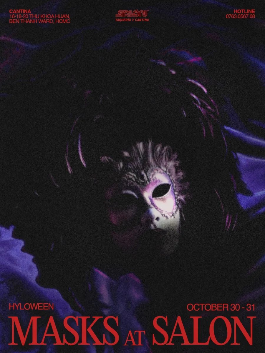 Masks at Salon HYLOWEEN poster for October30–31.
