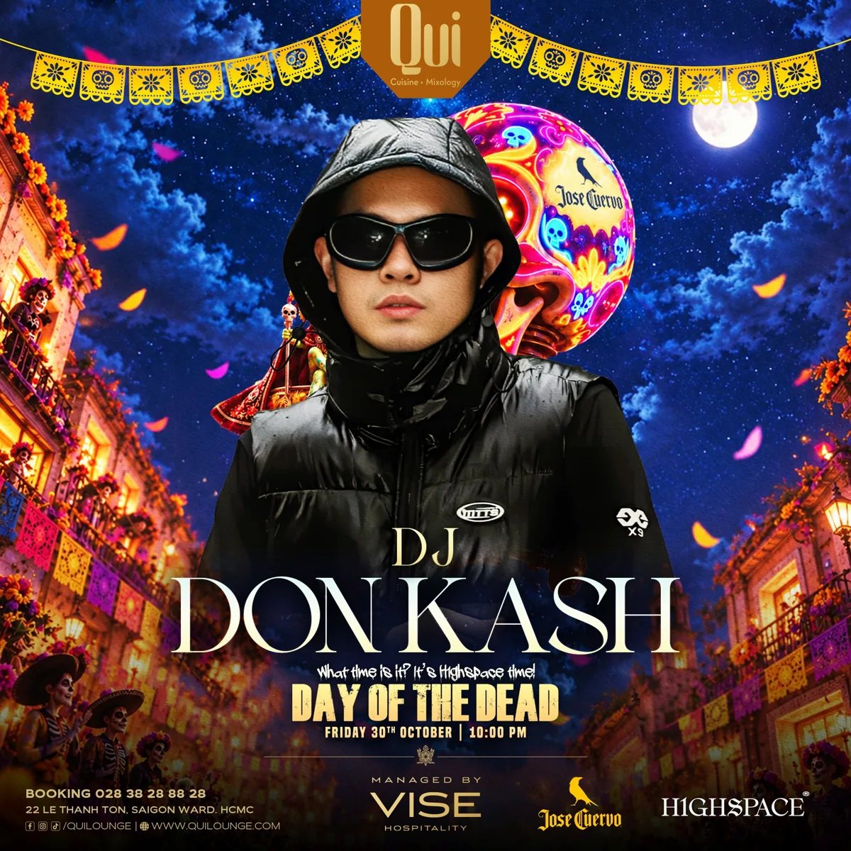 Day of the Dead DJ Don Kash artwork with 30 October 22:00 start.