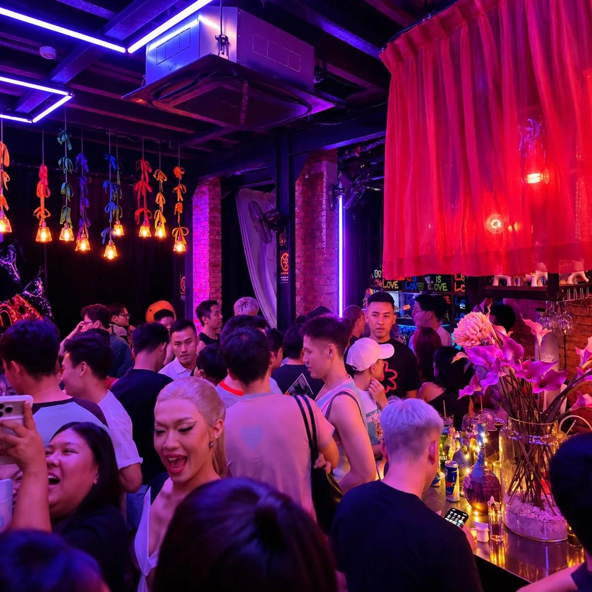 Nightlife atmosphere at ChinChin Bar, 75 Ho Tung Mau