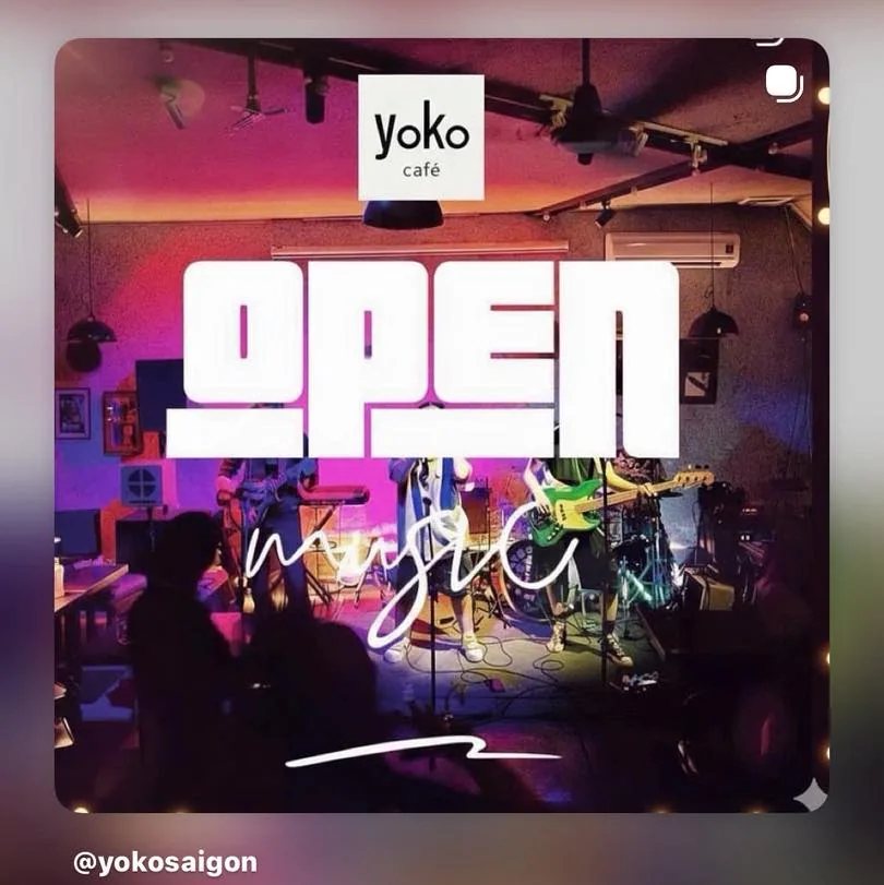 Yoko open mic artwork