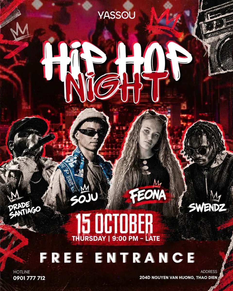 Hip Hop Night at Yassou poster