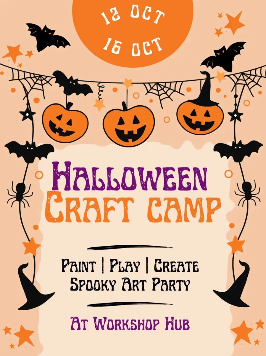 Halloween Craft Camp workshop poster