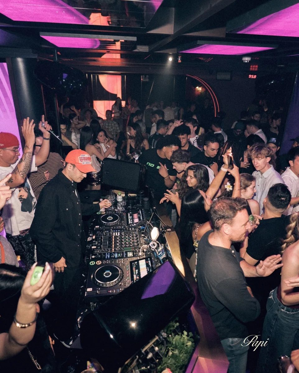 Dance floor and DJ booth at Papi, 123 Le Loi