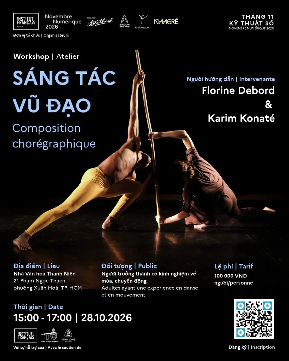 Choreographic composition workshop poster, 28.10.2026