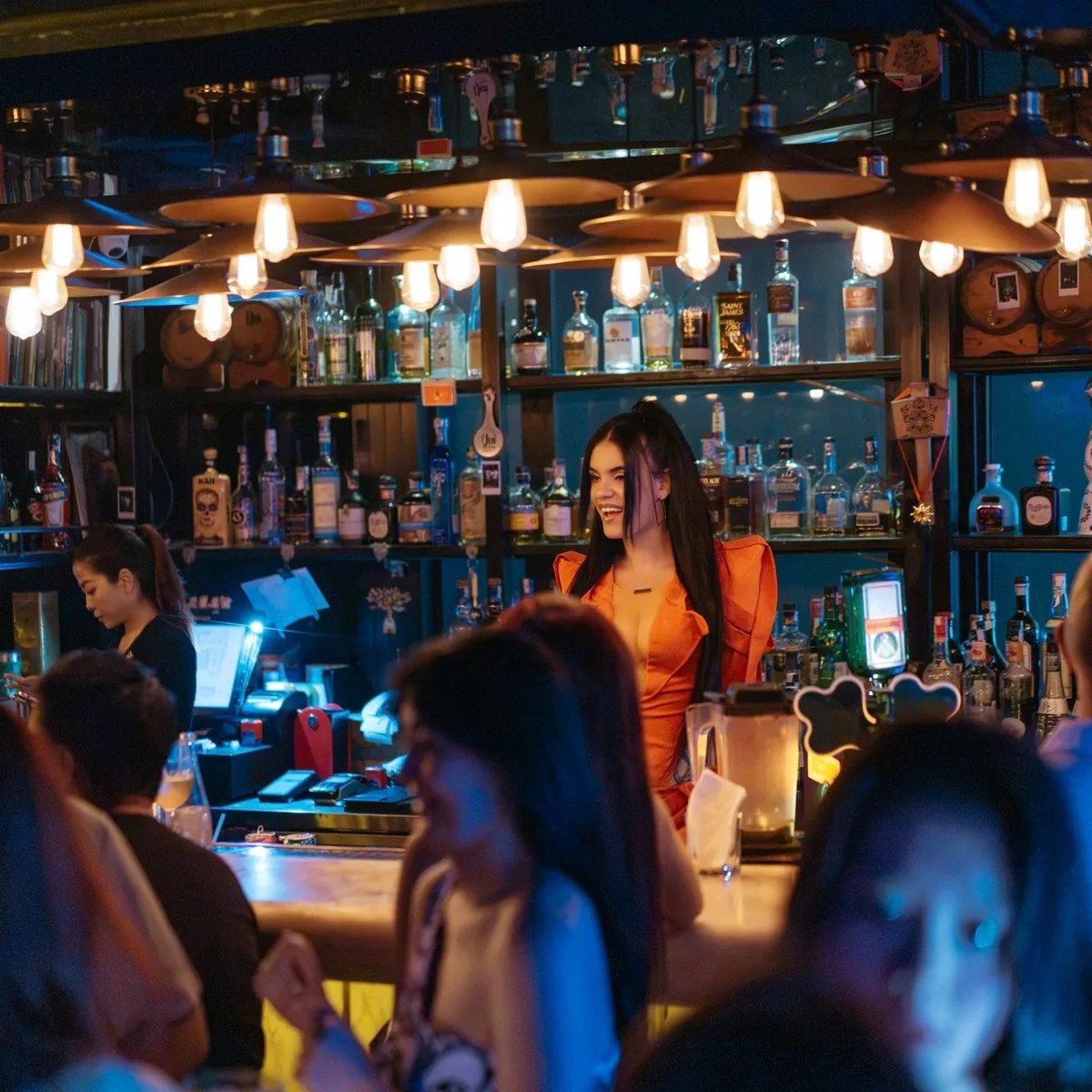 Cocktail counter at QUI, 22 Le Thanh Ton