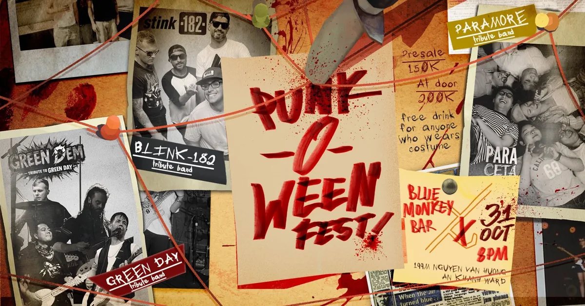 Punk-O-Ween Fest Halloween tribute bands flyer