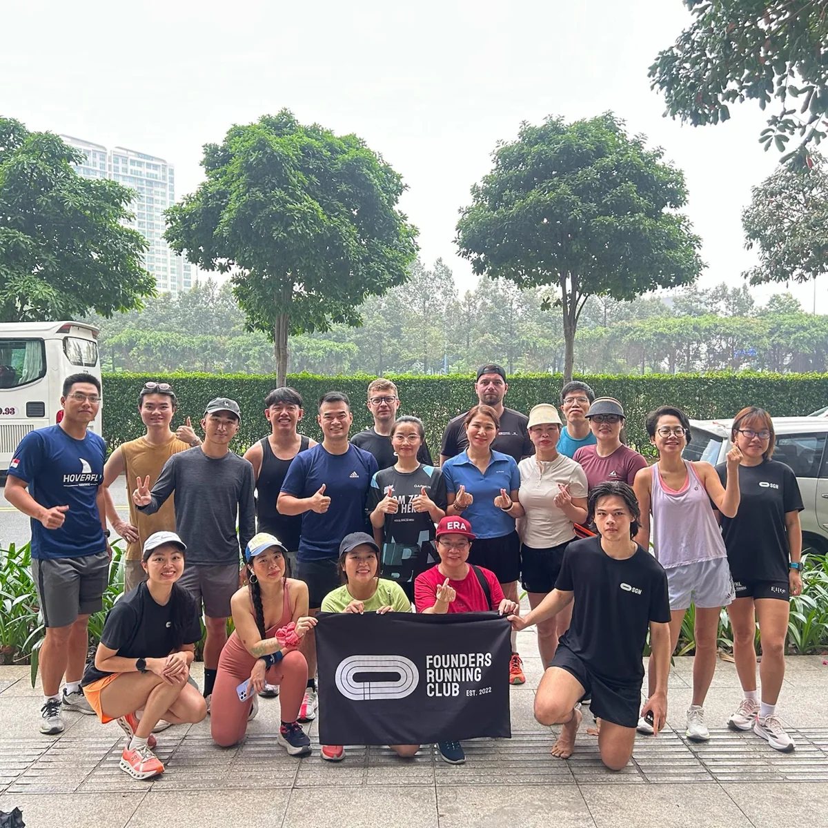 Founders Running Club group in Ho Chi Minh City; official cover for the 17 October 2026 meetup
