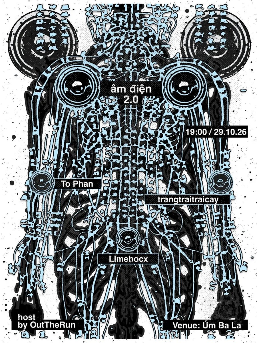 Âm Điện 2.0 poster showing the 29 October 2026 19:00 date, artist lineup and Úm Ba La venue.