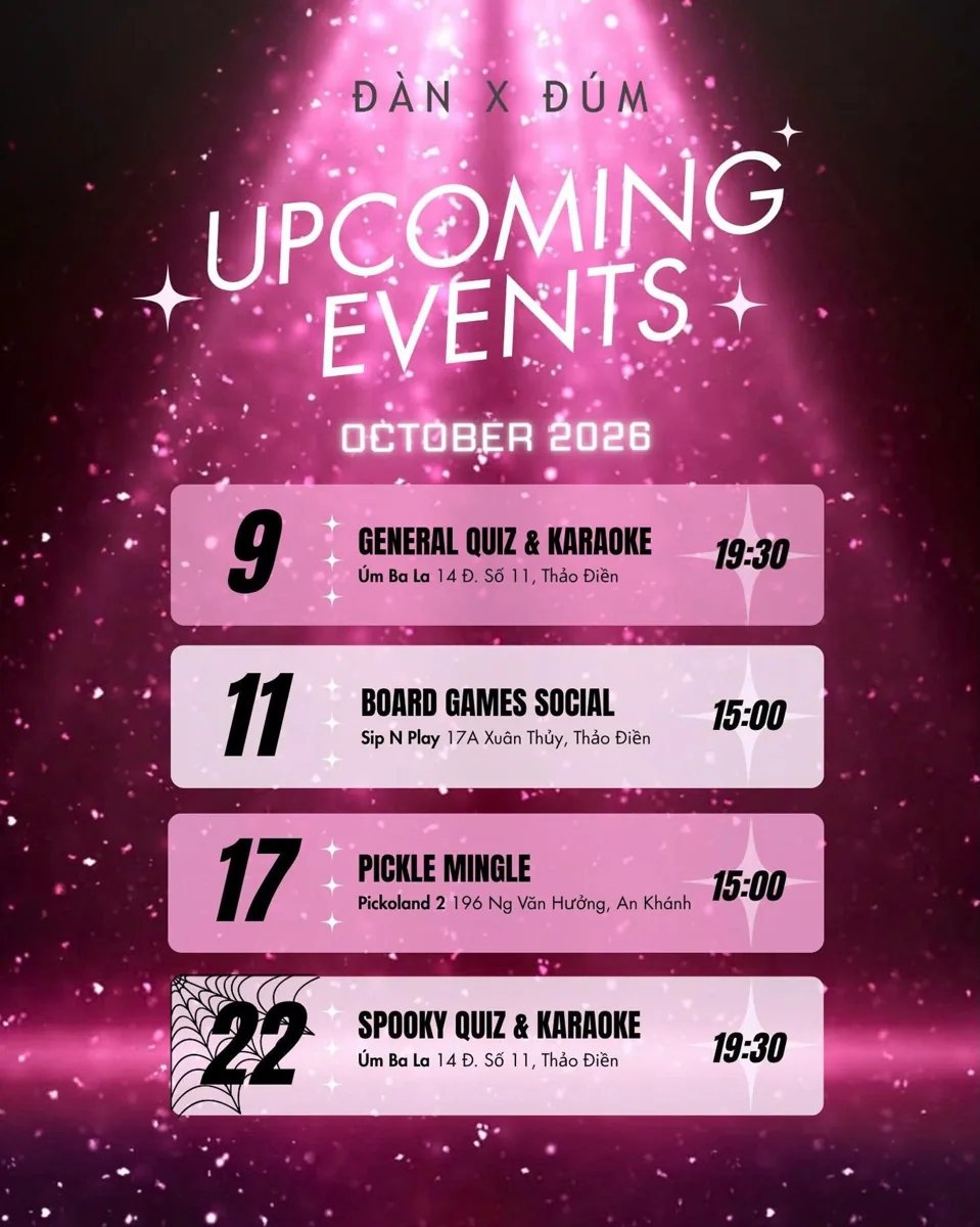 Dàn X Đúm October 2026 upcoming events lineup
