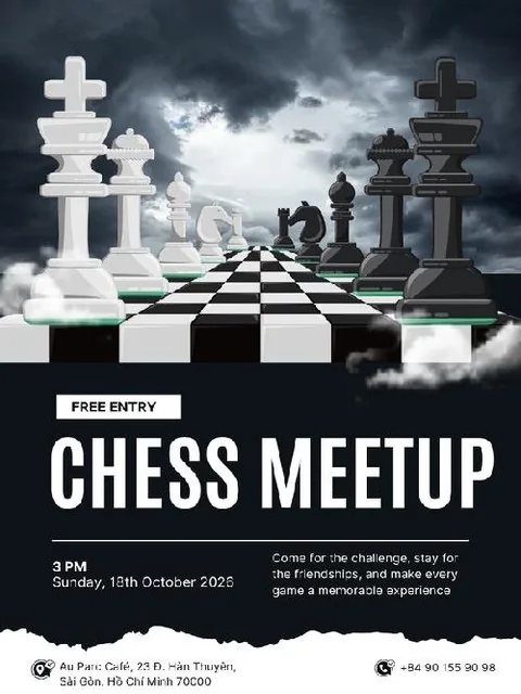 Original announcement artwork for Social Chess Meetup