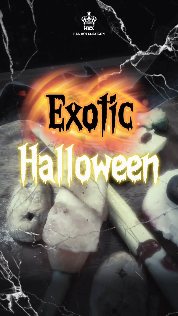 Exotic Halloween title card for Rex Hotel Saigon Halloween set