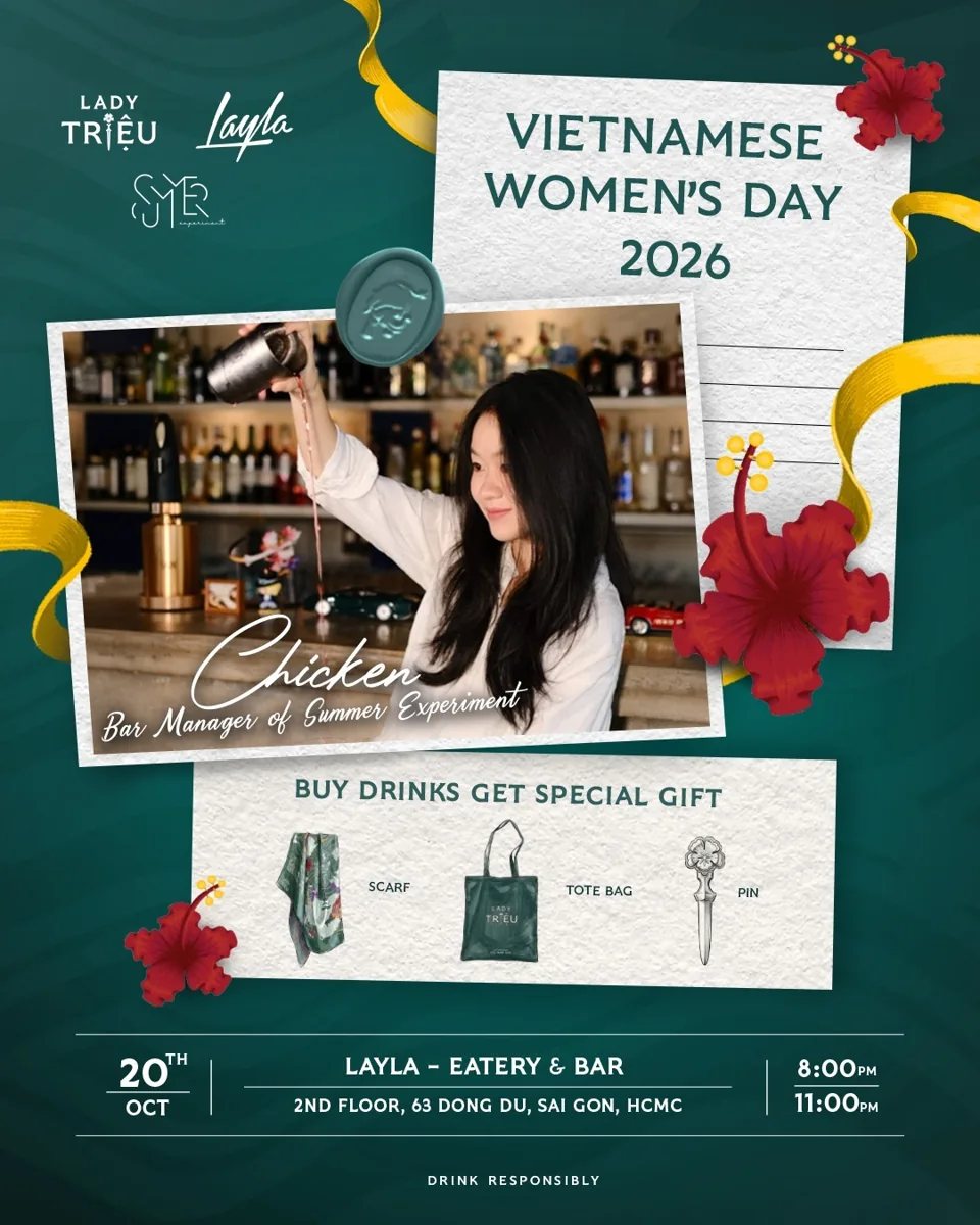 Vietnamese Women's Day at Layla with Lady Trieu Gin and Summer Experiment poster