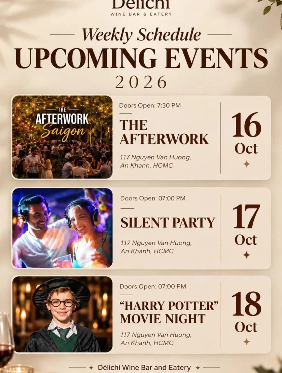 delichi_thao_dien original shared programme artwork covering the dates and activities named in the organizer announcement