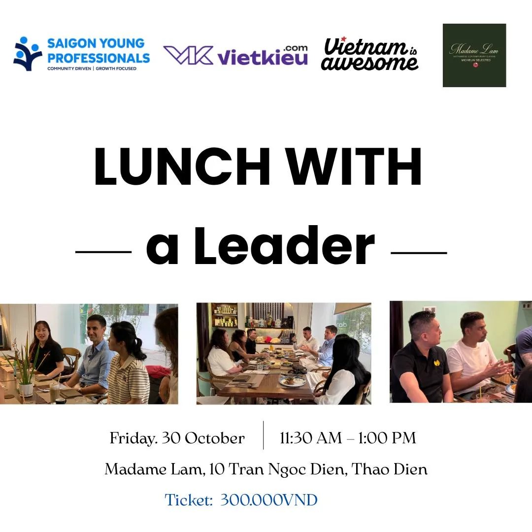 Lunch with a Leader at Madame Lam, Friday 30 October 2026, 11:30 am to 1 pm