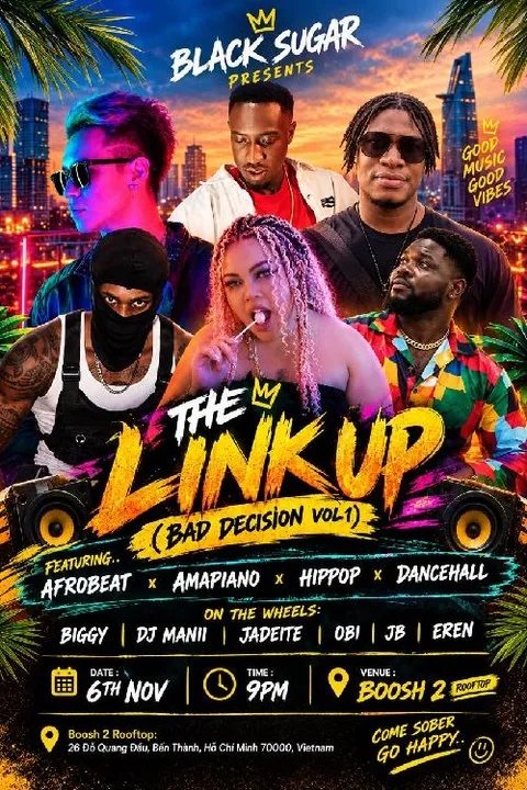 The Link Up: Bad Decision Vol. 1 poster for 6 November at Boosh 2.
