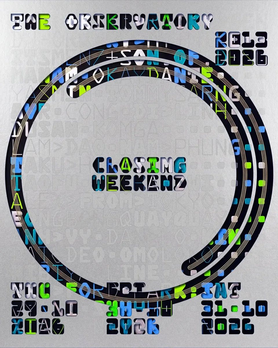 Shared Observatory closing-weekend poster for 29, 30 and 31 October 2026.