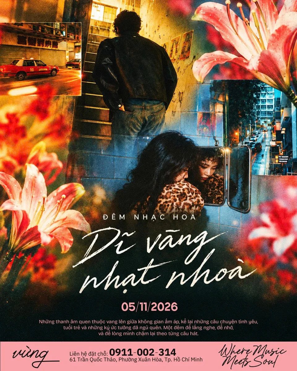 Dĩ Vãng Nhạt Nhoà music night poster dated 2026-11-05 at Vừng Ơi Mở Ra