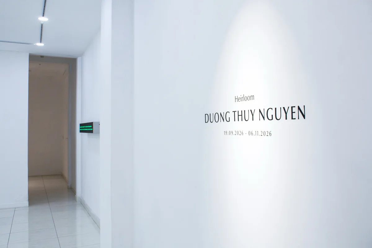 Heirloom exhibition title wall, 19.09.2026 to 06.11.2026
