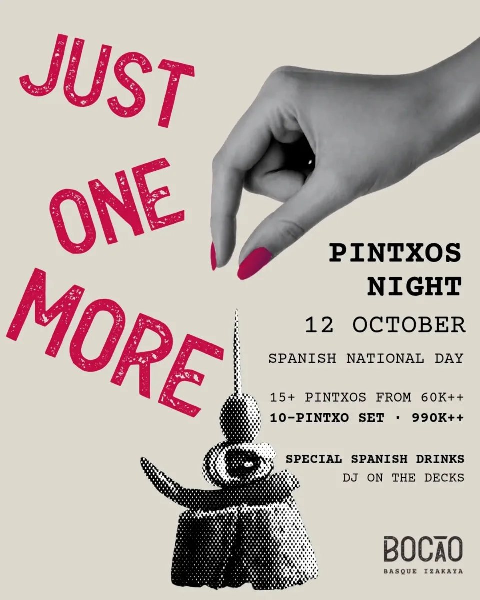 BOCAO Pintxos Night poster, 12 October, Spanish National Day