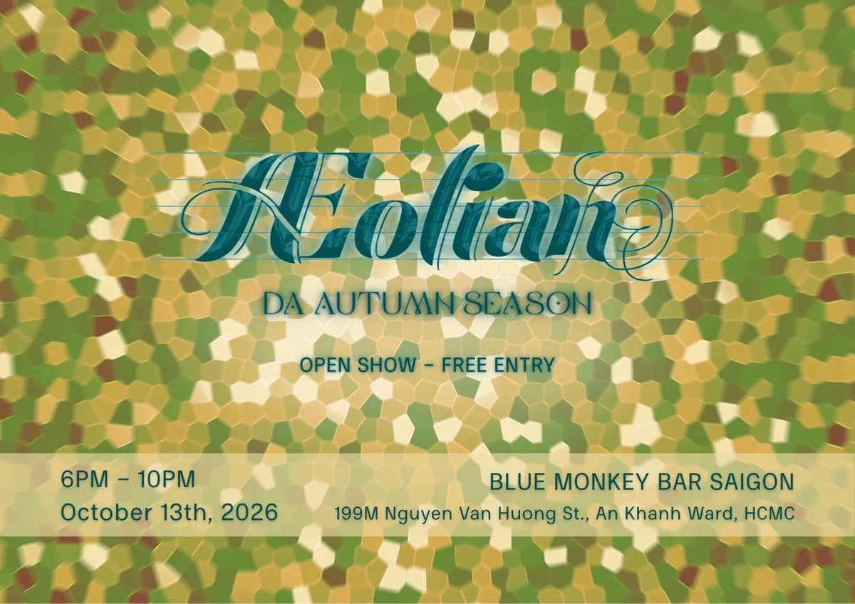 Original organizer artwork for AEolian DA Autumn Season is a free, precisely dated live showcase.