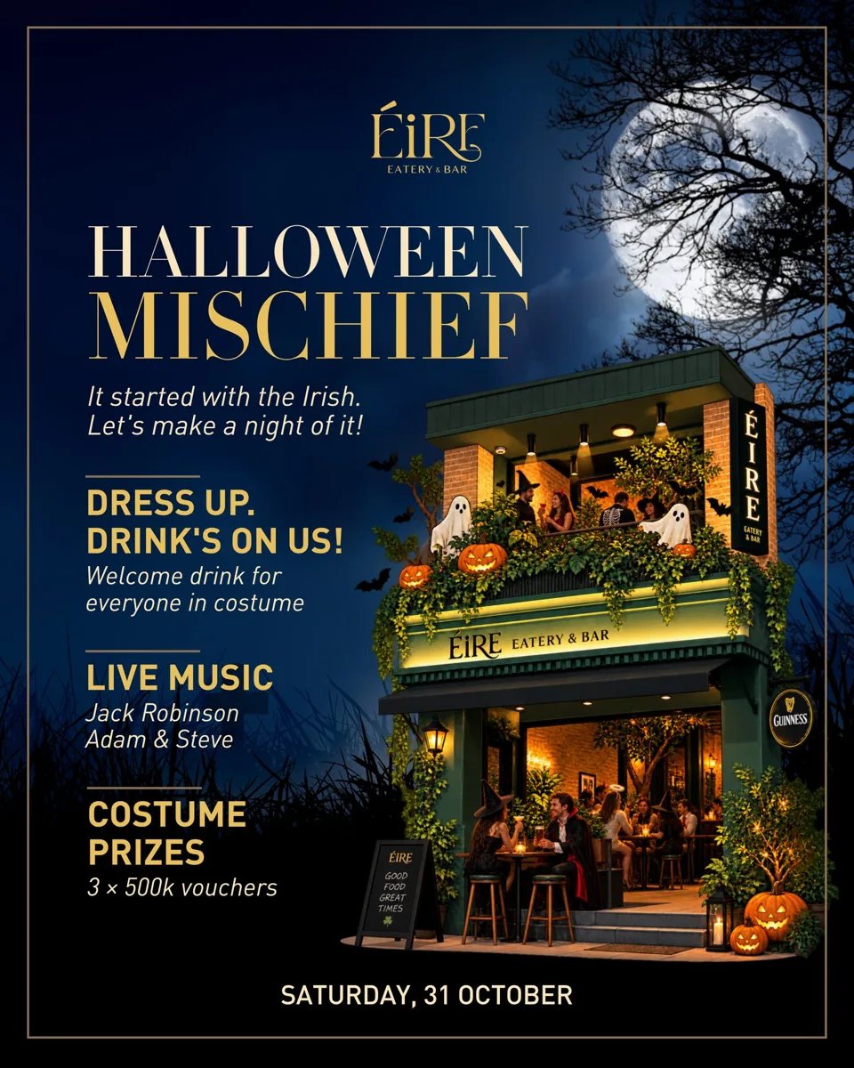Éire dated live entertainment poster