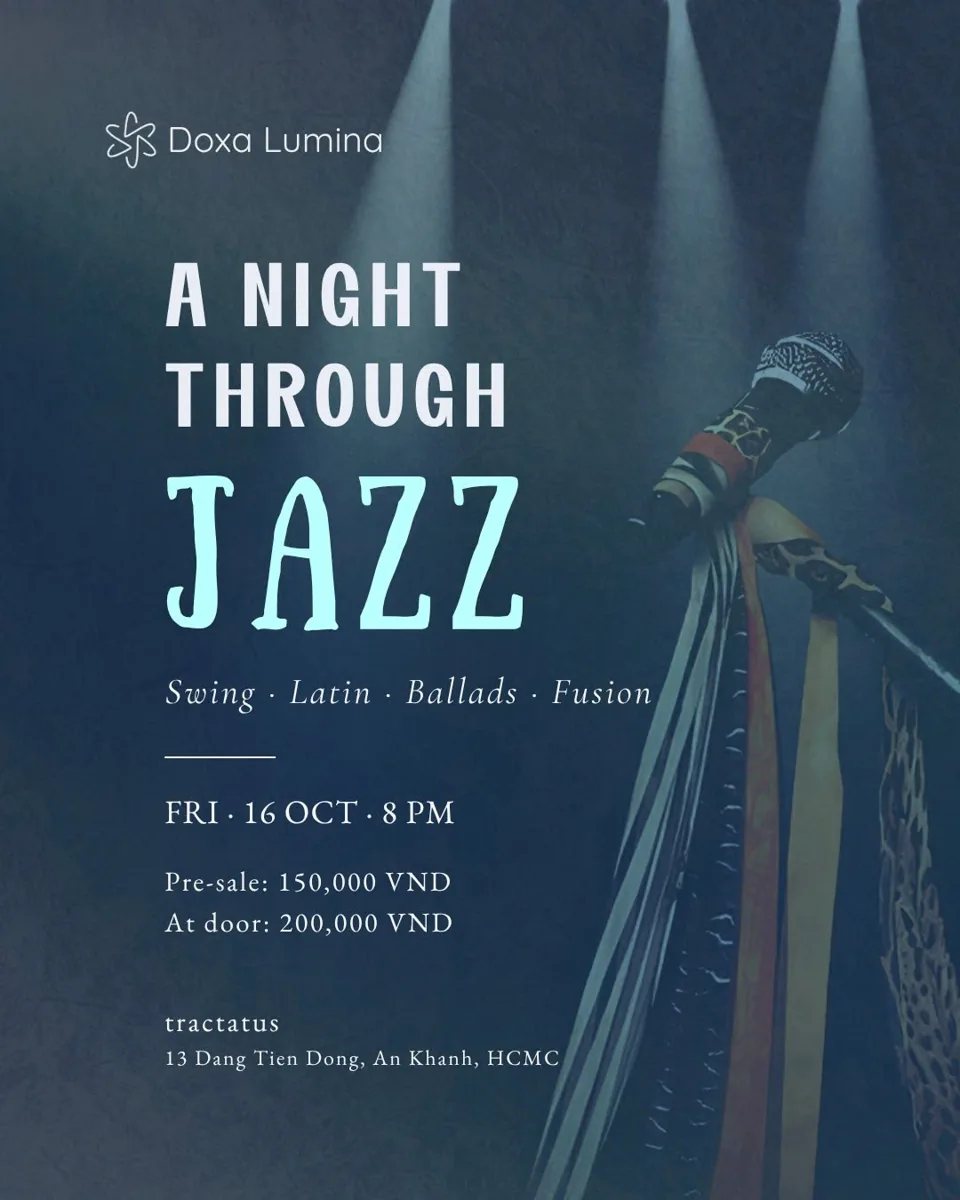 A Night Through Jazz poster, Fri 16 Oct 8 PM