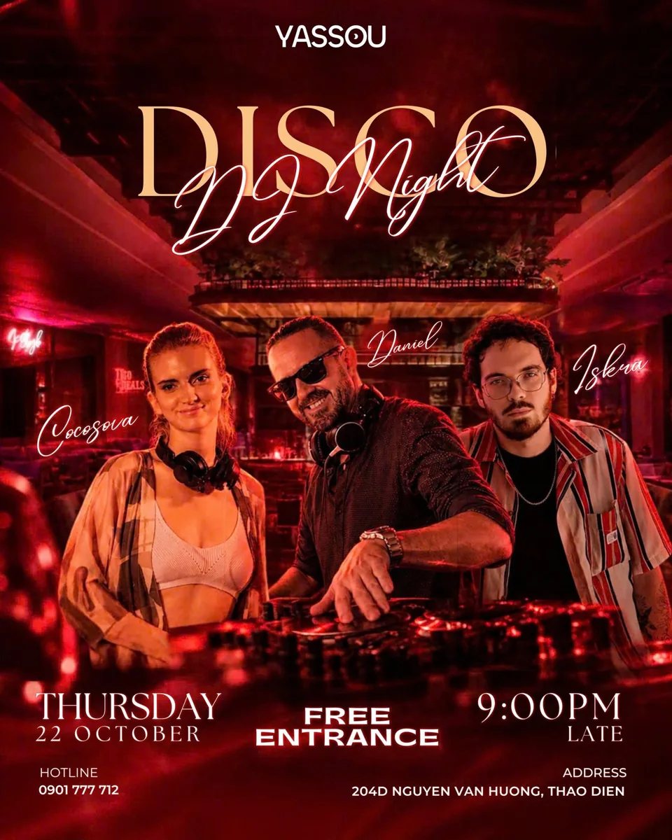 Disco DJ Night at Yassou poster