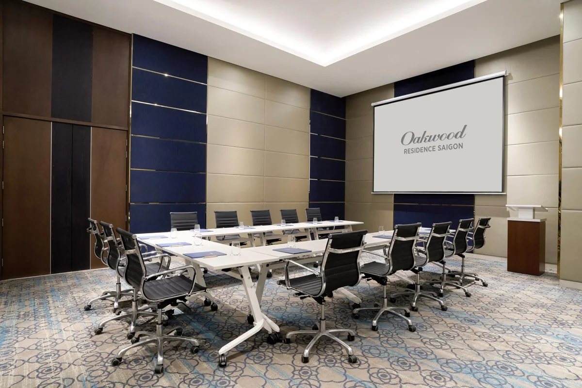 Meeting room at Oakwood Residence Saigon in District 7, the venue for the October 30 WCF seminar