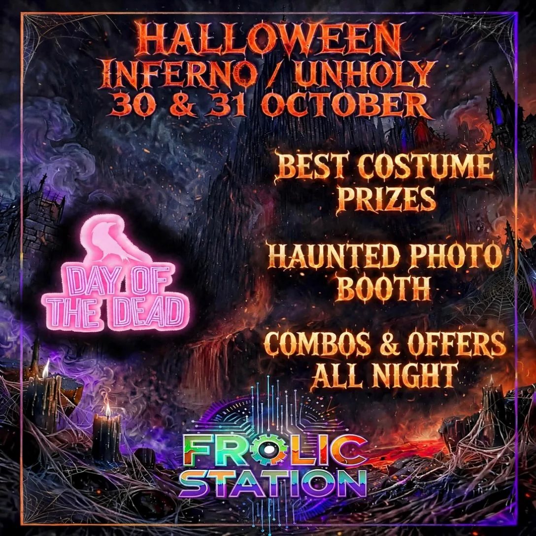 Frolic Station Halloween Inferno and Unholy poster for October 30 and 31