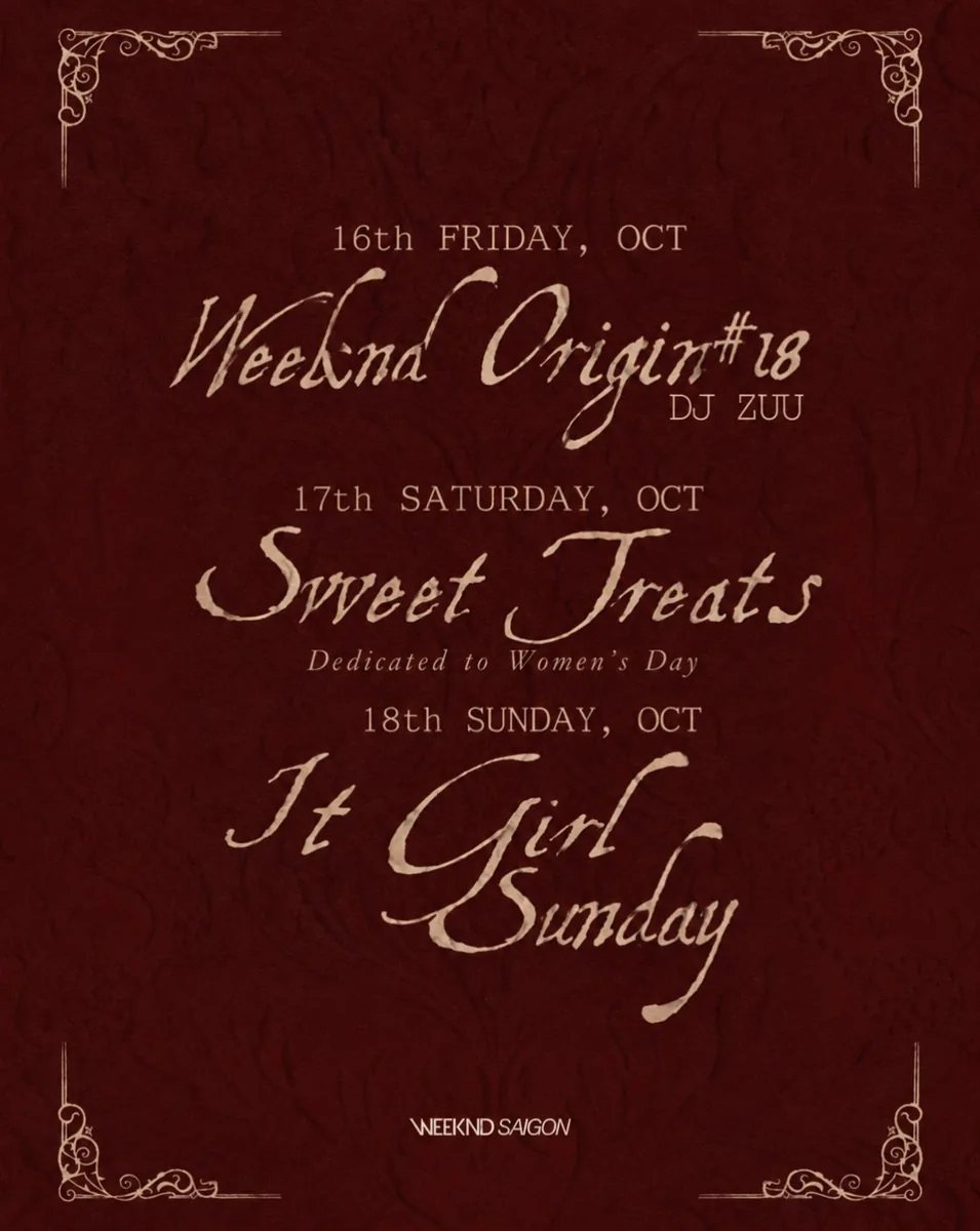 Weeknd SGN weekly poster listing October 16, 17 and 18 programmes