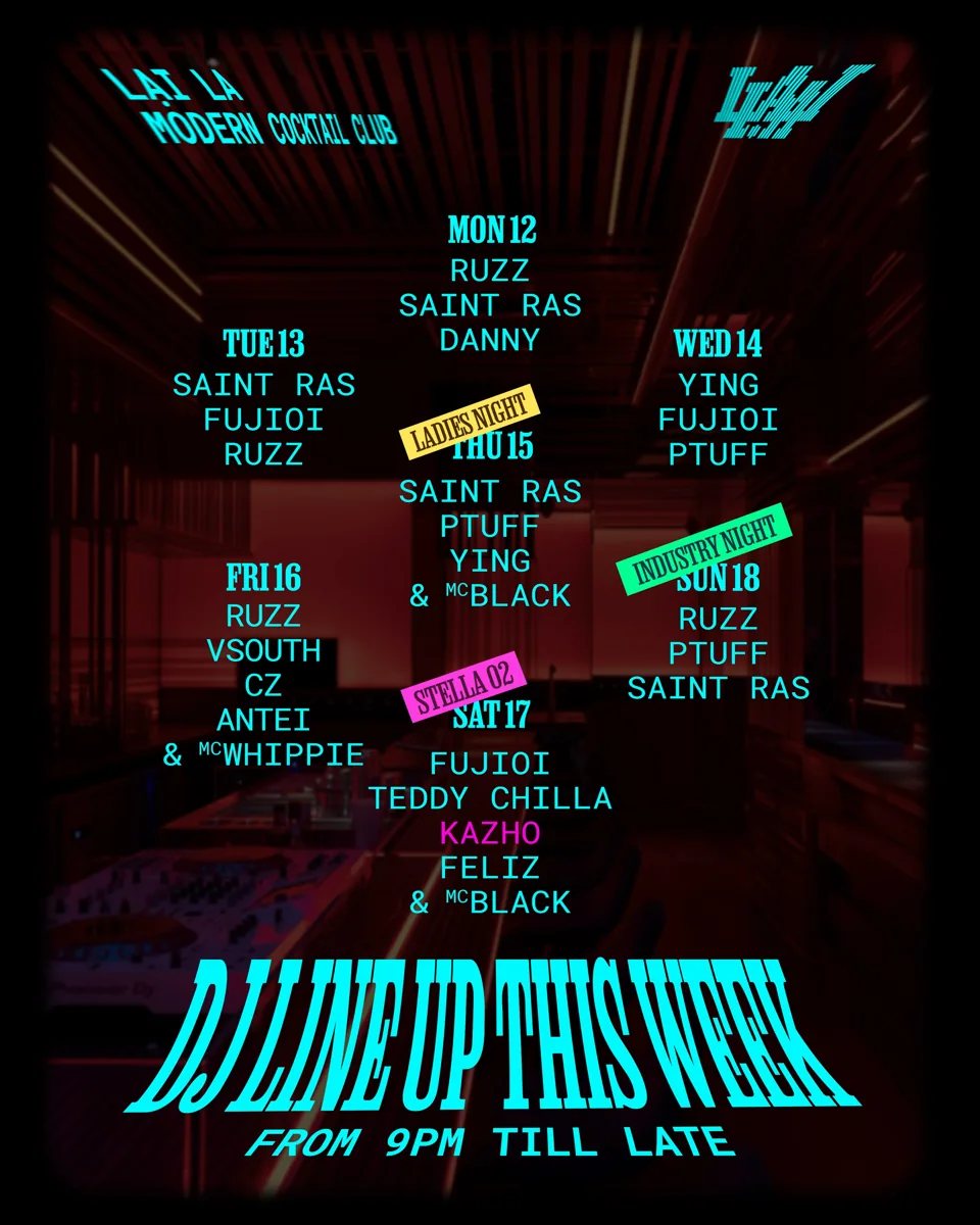Lại La weekly DJ schedule for 12–18 October 2026