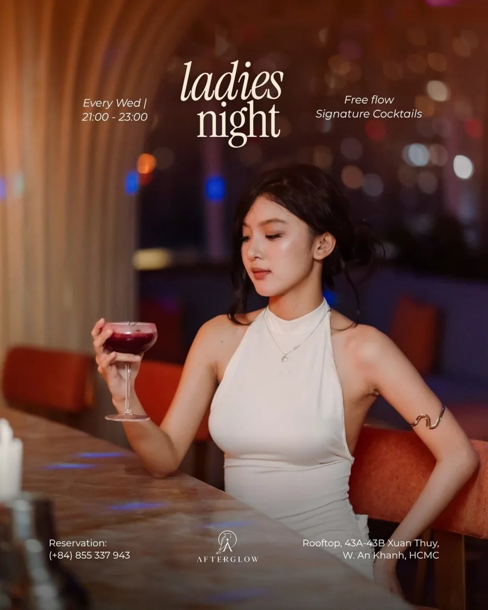 Afterglow Ladies’ Night Wednesday poster