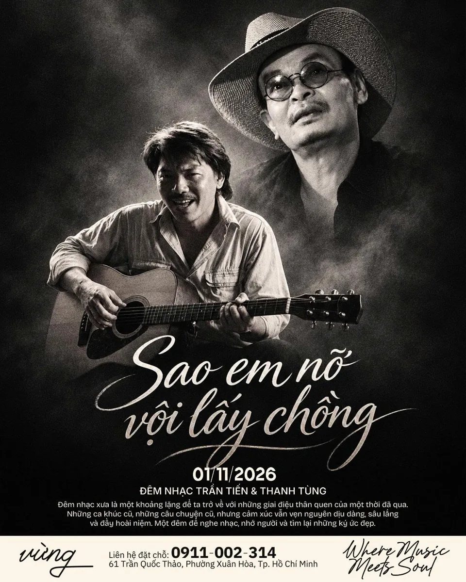 Sao Em Nỡ Vội Lấy Chồng music night poster dated 2026-11-01 at Vừng Ơi Mở Ra