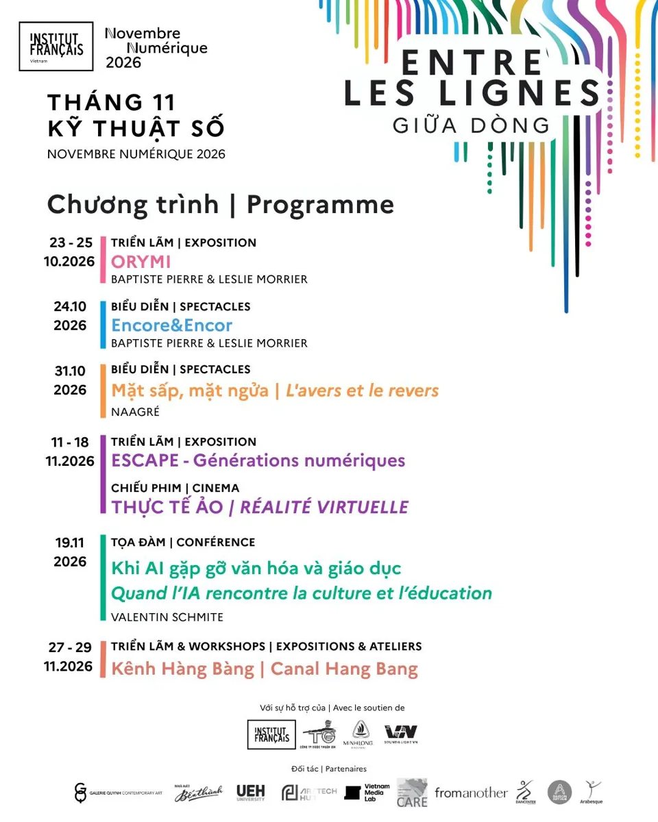 Institut français programme poster listing L’avers et le revers on October 31.