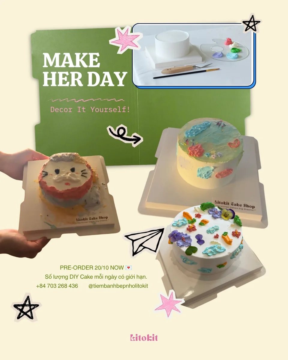 Litokit DIY cake promotion for 20 October 2026; the Matcha Date venue is named in the caption, not pictured.