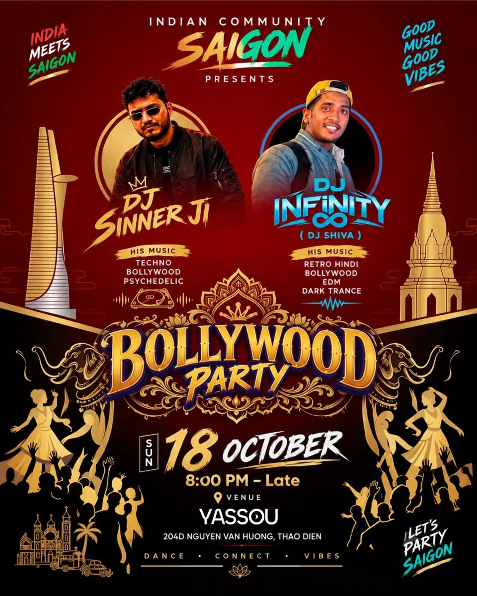 India Meets Saigon: Bollywood Party poster