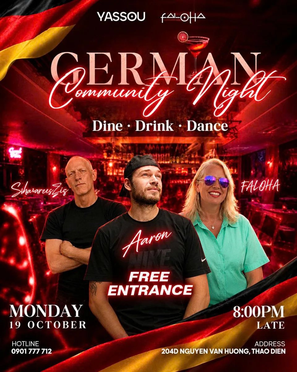 German Community Night at Yassou poster