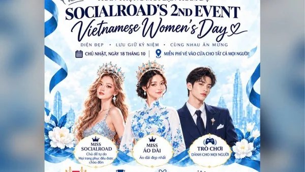 SocialRoad 2nd Event Vietnamese Women's Day poster, Oct 18