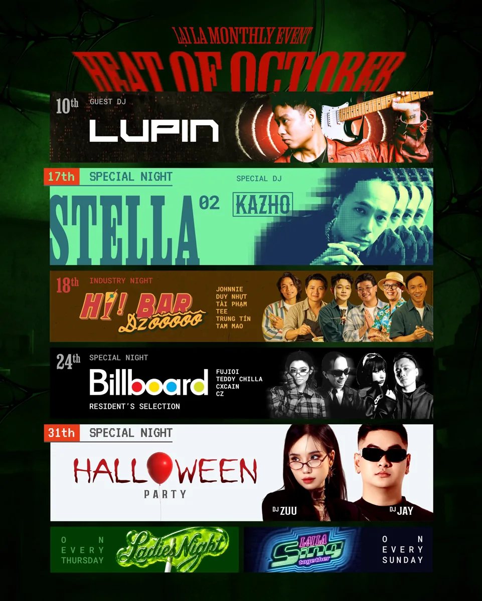 Lại La October 2026 monthly event calendar