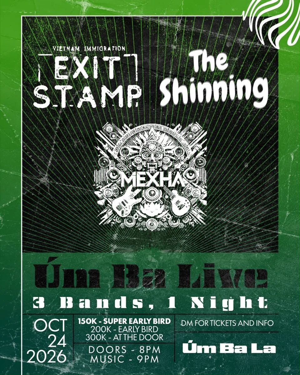 Úm Ba LIVE, 2nd Edition: Mexha, Exit Stamp and The Shinning artwork