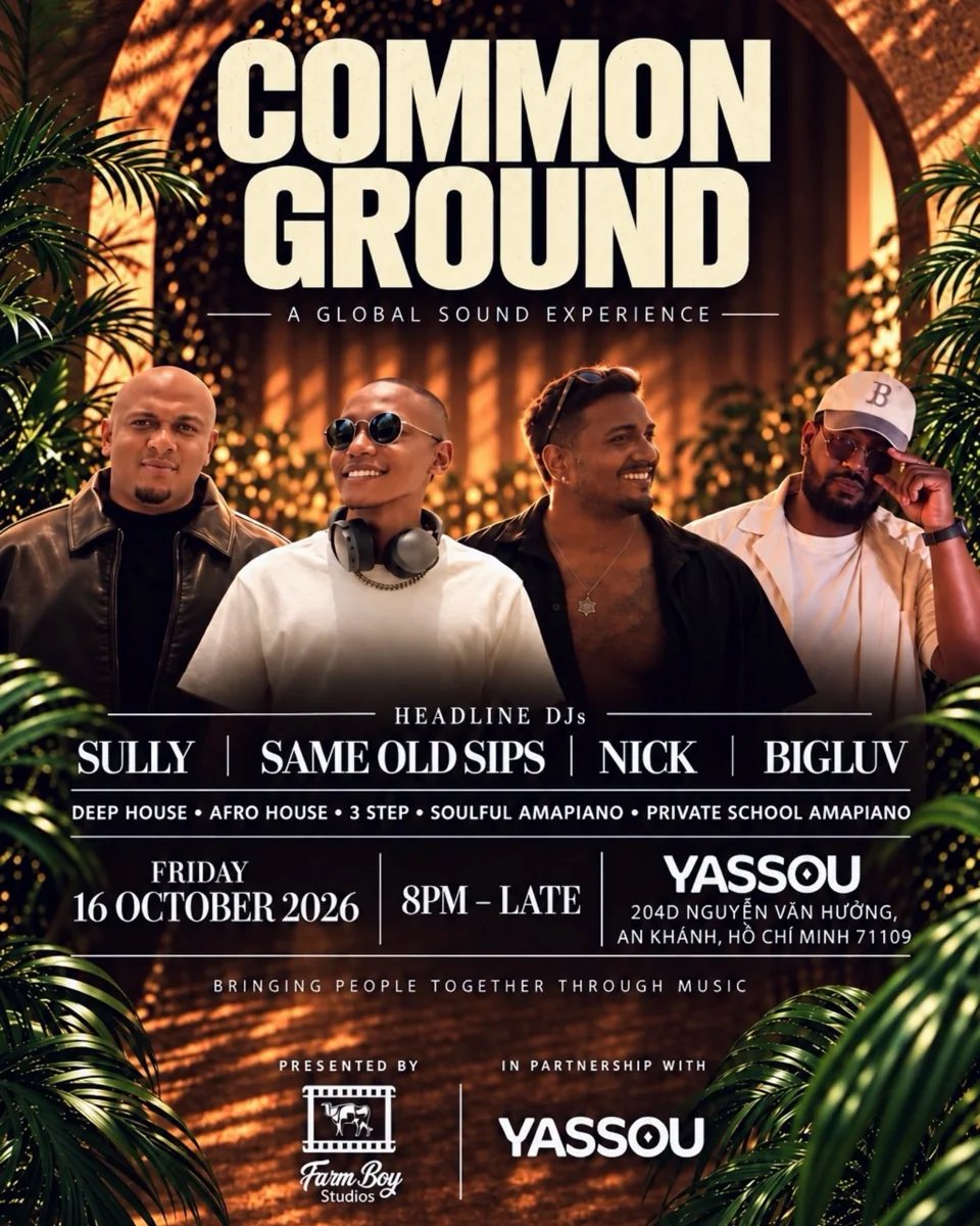 Organizer promotional poster including Common Ground at Yassou.