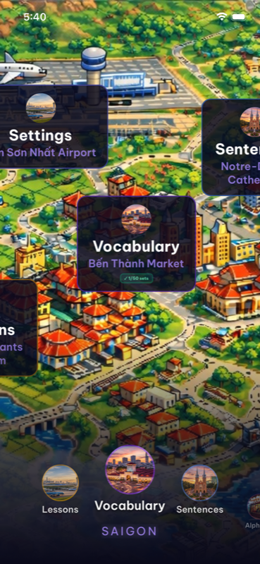 Interactive Saigon city map for navigation